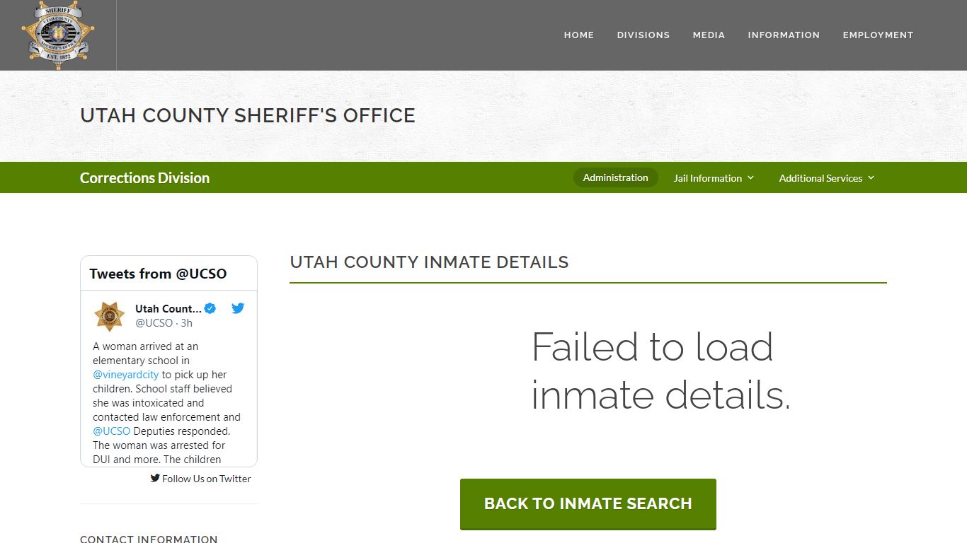 Utah County Sheriff's Office Inmate Search